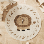 Tapis Alphabet & Animaux – Tapis de jeu éducatif pour bébé & chambre enfant - Lion