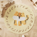 Tapis Alphabet & Animaux – Tapis de jeu éducatif pour bébé & chambre enfant - Tigre