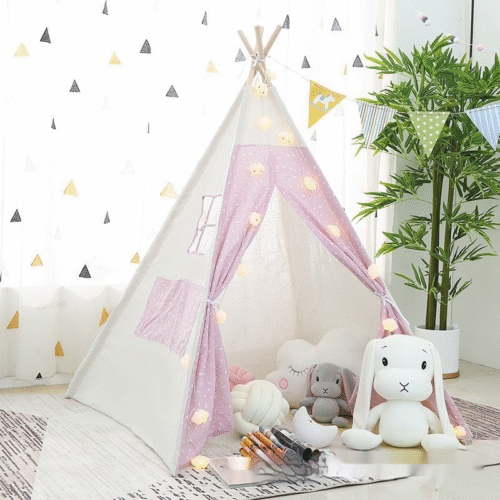 Tipi de jeu pour enfant – Tente princesse ou cabane intérieure pour garçon & fille – Image 5