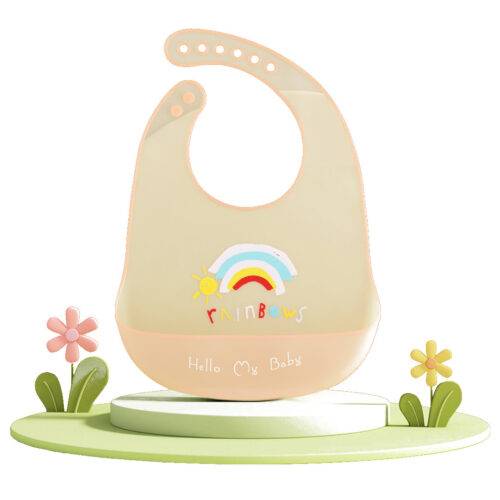 bavoir silicone 6–72 mois - arc en ciel