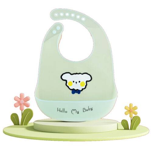 bavoir naissance silicone doux - mouton