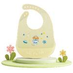 Bavoirs ultra-fins en silicone bébé – Imperméables, doux et durables - Astronaute