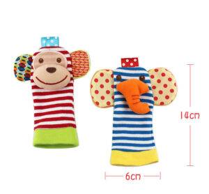 chaussette hochet pieds bébé en coton doux