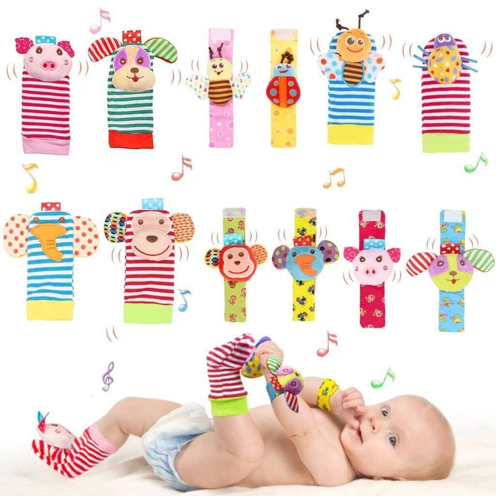 lot de hochets bracelet et chaussettes