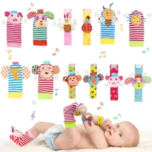 set of wrist rattles and socks