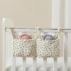 Organisateur de Lit Bébé — Couches, Lingettes et Accessoires à Portée de Main - Fleurs