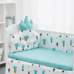 Tour de Lit Royal — Pare-Chocs Doux, Motifs Variés, Cocon Apaisant