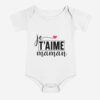 Body bébé Je t'Aime Maman classique à manches courtes - Je t'aime Maman