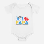 Body bébé Je t'Aime Papa classique à manches courtes - Moustache