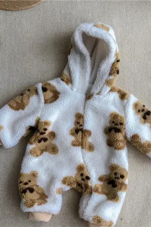 Combinaison bébé ours - creme