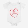 Body bébé Je t'Aime Papa classique à manches courtes - Coeur