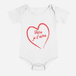 Body bébé Je t'Aime Papa classique à manches courtes - Coeur