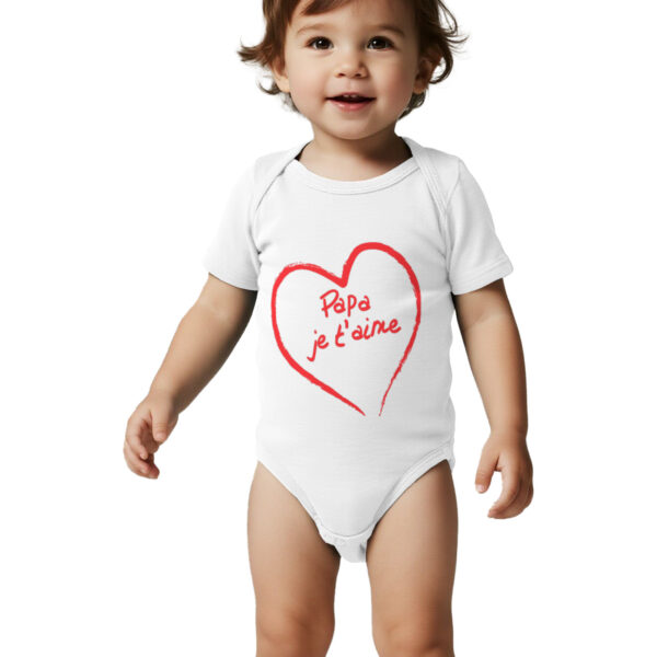 Je t aime papa blanc bebe