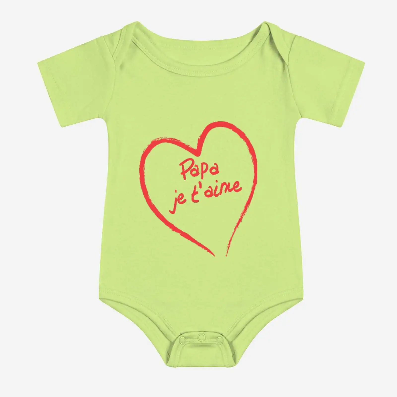Body bébé Je t'Aime Papa classique à manches courtes
