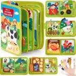 Livre tissu Montessori 20-en-1 sensoriel pour bébé 1-3 ans