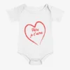 Body bébé Je t'Aime Papa classique à manches courtes - Coeur