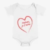 Body bébé Je t'Aime Maman classique à manches courtes - Coeur