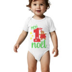 Body bébé Pour Noel - à manches courtes - 1er Noel fille