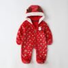 Combinaison de Noël bébé rouge etoiles
