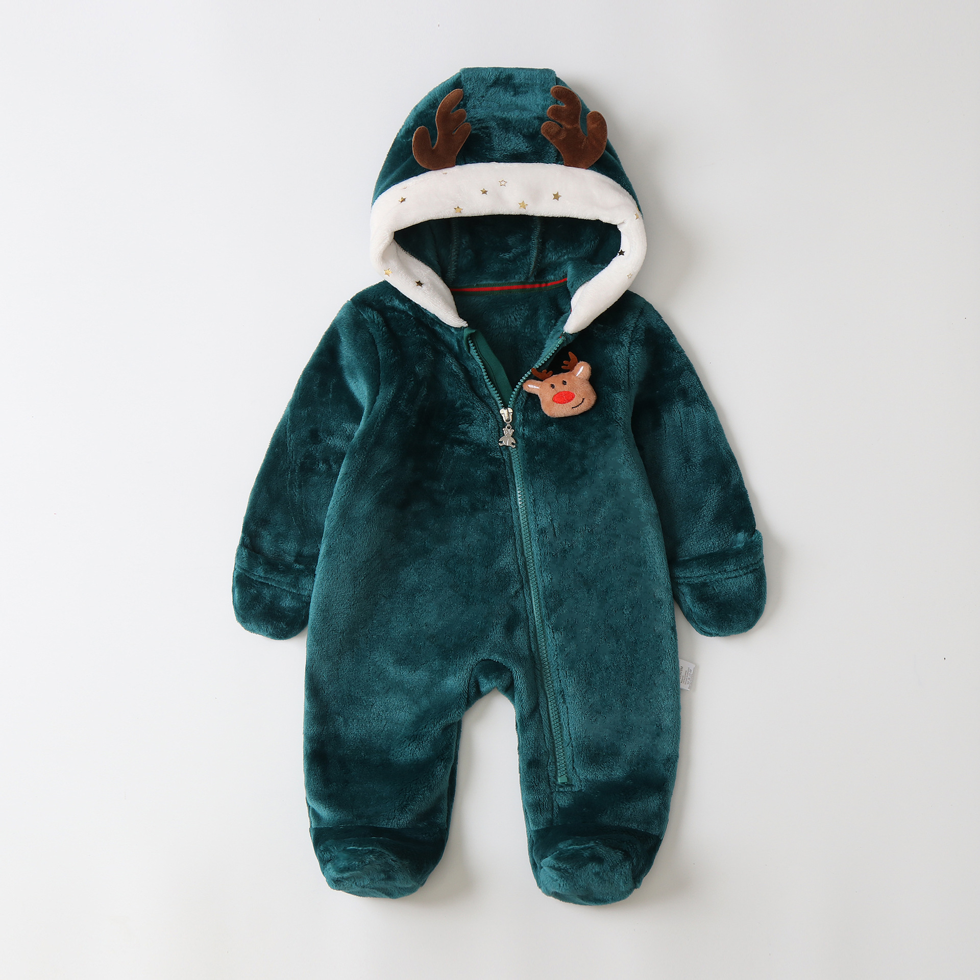 Combinaison de Noël Bébé – Confort et Magie des Fêtes Combinaison de Noël bébé Vert