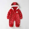 Combinaison de Noël Bébé – Confort et Magie des Fêtes - Rouge Etoilé