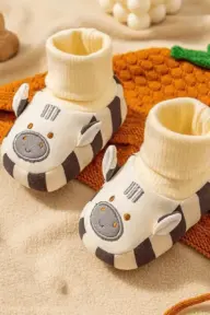 chaussons bébé Petits Pas Douillets - Zebre