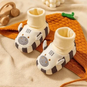 chaussons bébé Petits Pas Douillets - Zebre