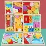 Jouet Montessori en bois – Puzzle éducatif pour motricité fine bébé et enfant