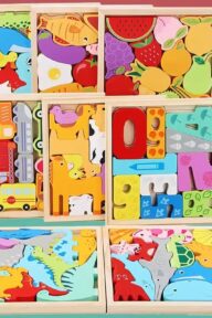 Jouet éducatif Montessori en bois