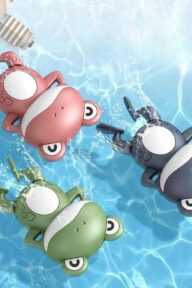 jouet de bain bébé grenouille sur le dos