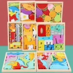 Wooden Montessori toy – Educational puzzle for baby and child fine motor skills