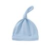Bonnet bébé personnalisable en jersey – Style nœud pour nouveau-né - Bleu clair