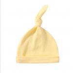 Bonnet bébé personnalisable en jersey – Style nœud pour nouveau-né - Jaune