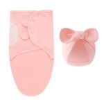 Couverture d’Emmaillotage Bébé ou Gigoteuse  – Doux et Confortable - Champagne