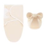 Couverture d’Emmaillotage Bébé ou Gigoteuse  – Doux et Confortable - Abricot