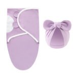 Couverture d’Emmaillotage Bébé ou Gigoteuse  – Doux et Confortable - Violet