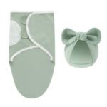 Couverture d’Emmaillotage Bébé ou Gigoteuse  – Doux et Confortable - Vert