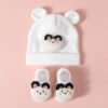 ensemble bonnet lapin et chaussettes bébé Blanc
