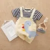 Barboteuse dinosaure bébé – Romper coton léger à manches courtes - Gris Bleu
