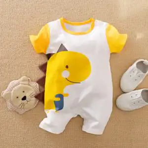 barboteuse dinosaure bébé jaune