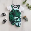 Barboteuse dinosaure bébé – Romper coton léger à manches courtes - Jurassic