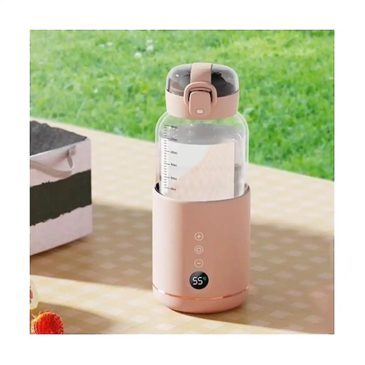Pink portable cordless bottle warmer – travel bottle warmer