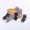 chaussettes-bebe-coton-cartoon-bleu marine