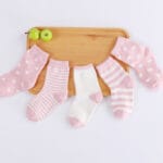 Chaussettes Bébé Coton Respirant – Motifs Cartoon – Unisexe – 0 à 8 Ans - Rose