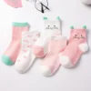 Chaussettes Bébé Coton Respirant – Motifs Cartoon – Unisexe – 0 à 8 Ans - Chaton orange