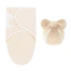 Couverture d’Emmaillotage Bébé ou Gigoteuse  – Doux et Confortable - Abricot