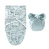 Couverture d’Emmaillotage Bébé ou Gigoteuse  – Doux et Confortable - Elephant