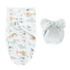 Couverture d’Emmaillotage Bébé ou Gigoteuse  – Doux et Confortable - Requin