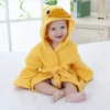 Peignoir de Bain Bébé Poncho – Coton Super Doux, Sortie de Bain Enfant - Canard