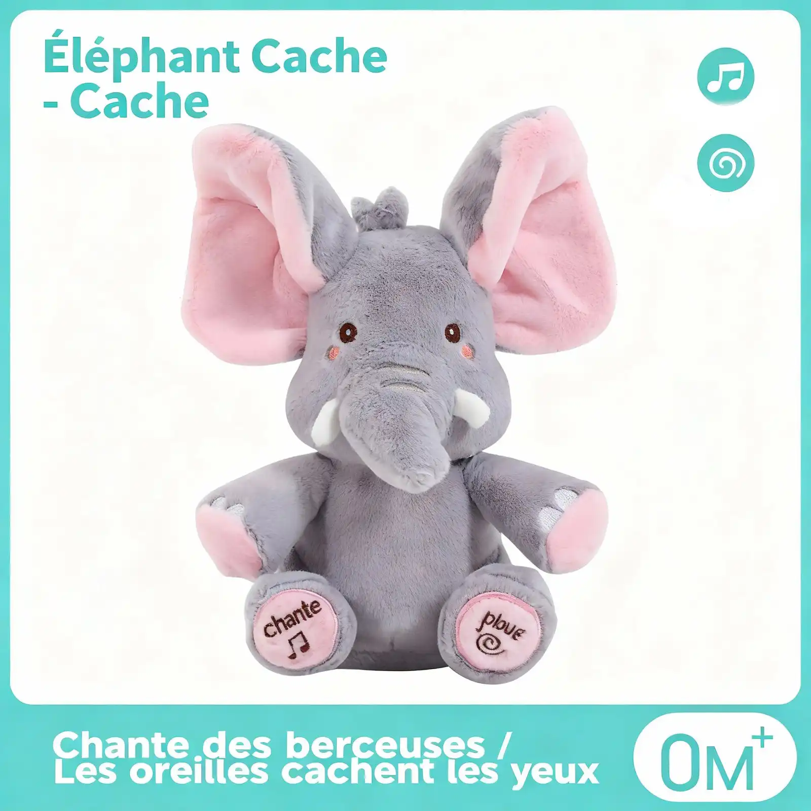 peekaboo elephant soft toy